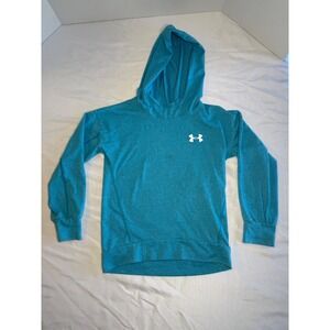 Under Armour Kids Girls Hoodie Pullover Long Sleeve Top Athletic Blue Size 6